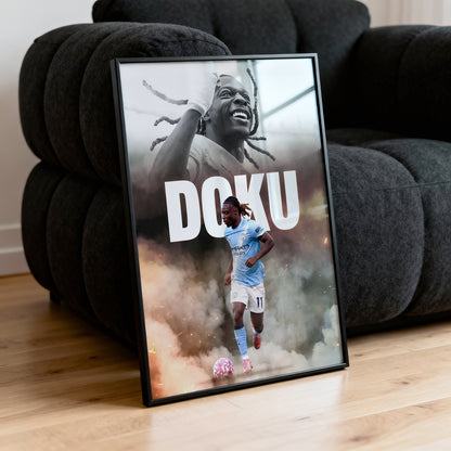 Jeremy Doku - Man City Poster