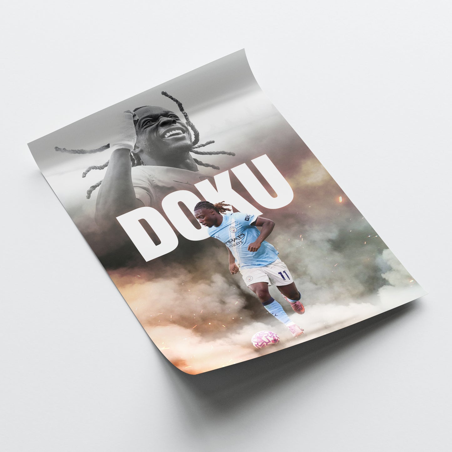 Jeremy Doku - Man City Poster