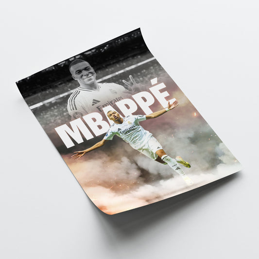Kylian Mbappe - Real Madrid Poster
