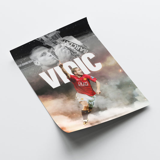 Nemanja Vidic - Man United Poster